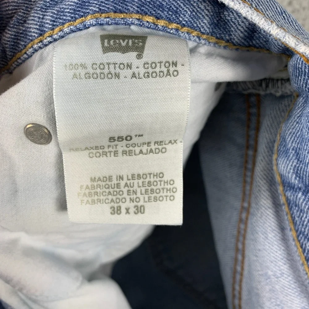 Vintage Levis Jeans Mens 38x30 (Fits 36x29) Blue‎ 550 Relaxed Fit Loose Tapered